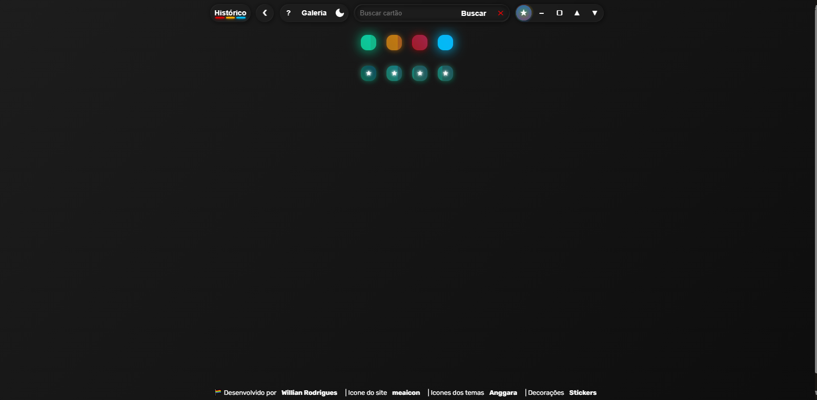 Menu do site em 17 de Julho de 2025